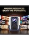 Portable Smart Home Theater 4K Projector Wi-Fi Bluetooth Android Mobile Screen LED TV Game Projector Manual Focus HDMI/USB/AV/Remote Control with Angle Stand Q5