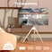 Tripod TV Floor Stand for Universal 32-60 Inch TVs,Height Adjustable Easel TV Stand Mount Height Adjustable with Swivel and Tilt,Max Load 35KG,White.