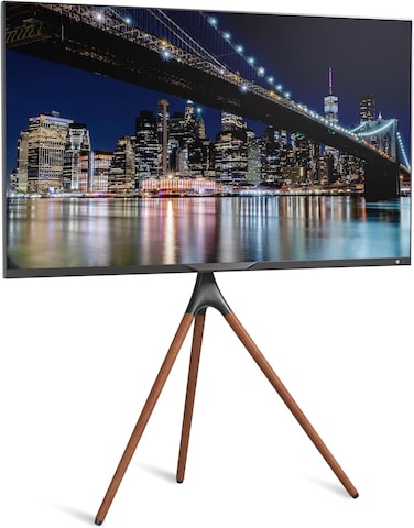 Artistic Easel 45 to 65 inch LED LCD Screen,Studio TV Floor Display Stand, Adjustable TV Mount with Swivel and Tripod Bas Portable TV Stand for Bedroom, Living Room