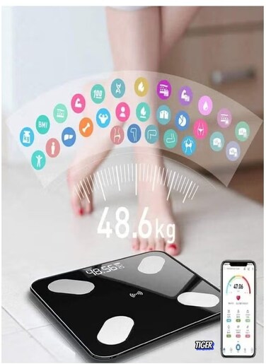 Bluetooth Electronic Weighing Scale &acirc;&euro;&ldquo; Body Composition Monitor with Smartphone App, Accurate Measurement of Weight, BMI, Muscle Mass &amp; More, Ideal Health Tracker &amp; Gift for Family