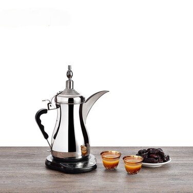 Stainless Steel Electric Arabic Coffee &amp; Tea Kettle Set Dual Pot Fast Heating