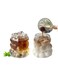 Grape Cups 350ml - 2 pcs- Clear Ribbed Cocktail Glasses   Creative Wave Shape Glasses Vintage Drinking Glassware Iced Coffee Juice