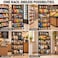 4 Tier Wire Basket Retail Display Rack with Pegboard, Black