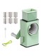 Vegetable Cutter + Cheese Grater - Vegetable Shredder Round Mandoline Slicer, Grater, Salad Maker - Large Feed Port