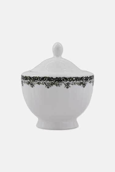 Mucho Flower Sugar Bowl 300Ml, White