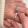 Ladies Light Luxury Snake Shaped Diamond Open Ring, Specification:J2634