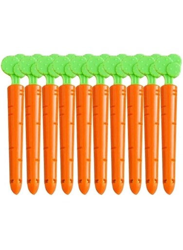 SOLDOUT Food Bag Sealing Clips Cute Carrot Kitchen Fresh Keeping Organizer Sealing Tongs Fridge Storage Bread Snack Bag Clamps (Pack of 10)
