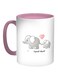 I Love My Mother Printed Coffee Mug Pink/White/Grey 11ounce