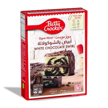 بيتي كروكر سوبر مويست مزيج كيك  بنكهة الشوكولاتة البيضاء، ٥٠٠ غرام