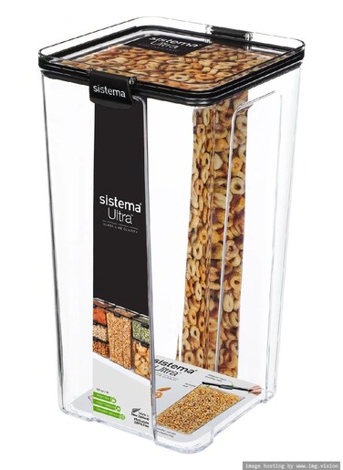 Tritan Ultra Square 4L, stackable container, comes with clear finish, durable and shatter proof. Is dishwasher safe and BPA Free.