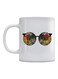 Sunglasses Pop Art Printed Ceramic Mug White/Red/Yellow