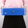 Rubik X-Large Cash Box Steel Register with Tray and Lock Durable Portable Money Box Safe for Bills Jewelry Receipts Coins (30x24x9cm) Blue