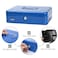 Rubik X-Large Cash Box Steel Register with Tray and Lock Durable Portable Money Box Safe for Bills Jewelry Receipts Coins (30x24x9cm) Blue
