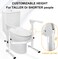 Toilet Safety Rails,Toilet Rails Heavy Duty (520 lbs) Hand Rail,Toilet Seat Riser with Handles