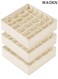 3 Pack Wardrobe Organiser, Cell Fabric Foldable Cabinet Dresser Closet Organizers and Storage Boxes for Organizing Socks, Underwear, Ties Belts&iuml;&frac14;&OElig;Dustproof &amp; Moisture-Resistant Closet Storage Box with Dividers, Handles (16+24+24 Cell Underwear Organizer, Beige)
