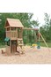 KidKraft Windale Fort Wooden Swing Set with Slide &amp; Swings