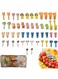 Basics Fruits Picks for Kids 50 Pcs, Cute Animals And Cartoon Eyes Fork/Picks for Fruits Vegetables Cake Dessert Pastry Party Decor.