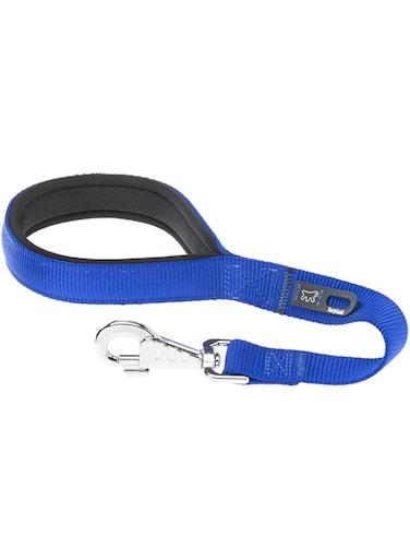 Ferplast Daytona gm 25/45 Short Nylon Dog Lead With Soft Padding And Hygienic Bag Holder Color - Blue, Dimension - 25mm X L 45cm