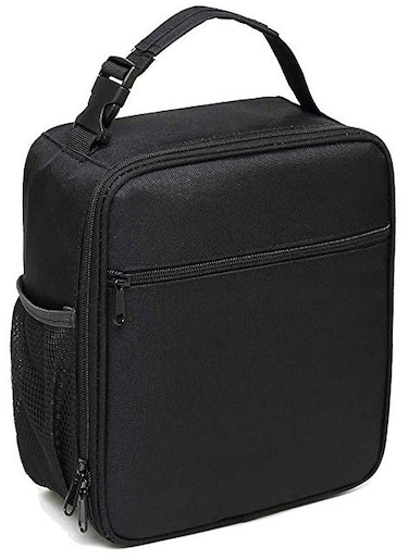 Hssentials Lunch Bag Insulated Cooler Bag Compact 6L Lunch Bag for Men Women Office Kids School Adults Work Picnic Travel College Premium Lunch Bag, Black