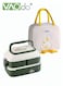 Double Layer Lunch Box Detachable Large Capacity Microwaveable Lunch Box With Cutlery And Lunch Bag