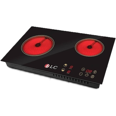 LC Dual Infrared Electric Cooker 3000W Glass Top Hot Plate with Touch Control &amp; 2 Burners