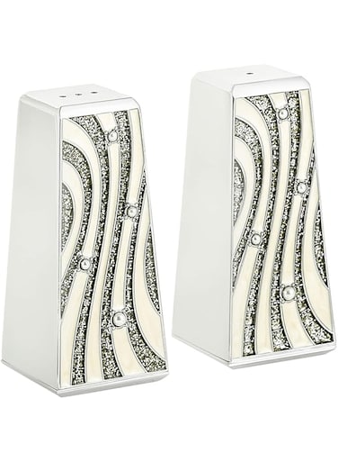 Linkage Stainless Steel Orient Salt And Pepper Set - Silver, H4711128
