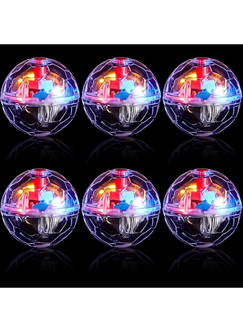 NALACAL 6 Pieces Ghost Hunting Cat Ball Activated Cat Toy Ball Motion LED Light Cat Balls Motion Cat Dog Interactive Toys Pet Glowing Mini Running Exercise Ball Toys for Animals Activity