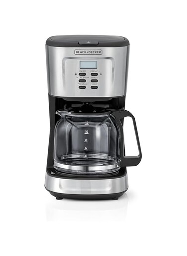 12-Cup Coffee Maker, 900W, 24-Hour Programmable Drip Coffee with 1.5L Glass Carafe, Keep Warm Function, LCD Display, Auto Shut-Off, Boil Dry Protection &ndash; Black, DCM85-B5
