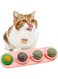Catnip Balls - 4 in 1 Pure Natural Cat Mint Leaf Rotating Interactive Cat Toys - Cats Edible Snacks Balls - for Cats Kitten Teeth Cleaning