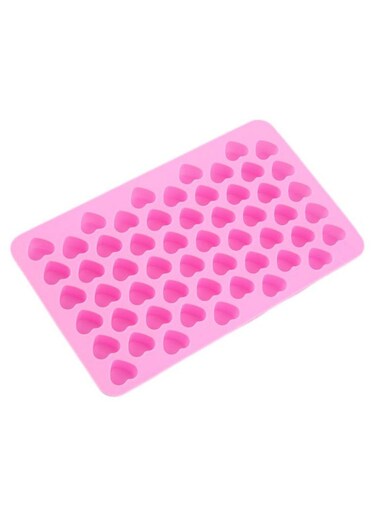 Heart Shape Ice Cube Fondant Chocolate Tray Mould Pink