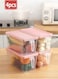4 Piece Refrigerator Storage Boxes with Lids and Handles Food Storage Boxes,Stackable Food,Fruit,Egg,Vegetable Drawer Storage Organizer Container,Freezer Safe Food Storage Boxes,Clear