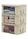3-Piece Foldable Storage Bag Organizer Beige