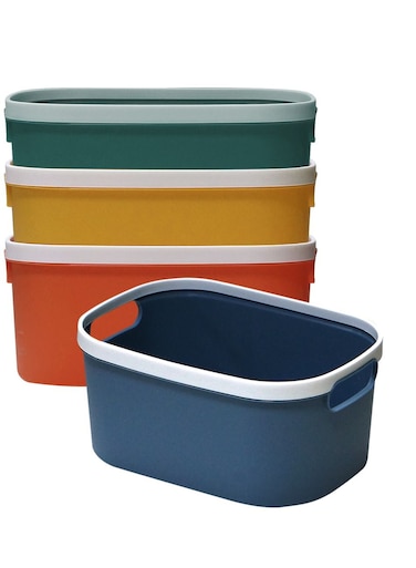 4Pcs Storage Baskets Storage Boxes Bathroom Kitchen Storage Organizers Container Box Baskets