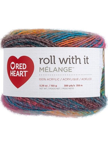 Red Heart Roll with it Melange Show Time