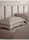 LIVING 100% Cotton Set of 2 Pillow Covers - 300TC Urban Grid - Mocha