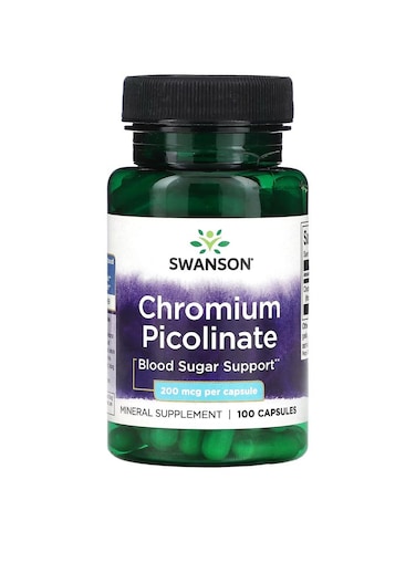 SWANSON CHROMIUM PICOLINATE 200mcg 100 CAPSULES