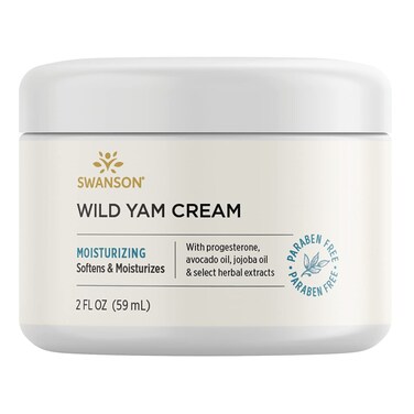 Swanson Wild Yam Cream - Formula for Women Promoting Perimenopause &amp; Menopause Support - Women's Health Balm w/No Parabens for Comfort &amp; Wellness - (2 fl. oz. Jar)