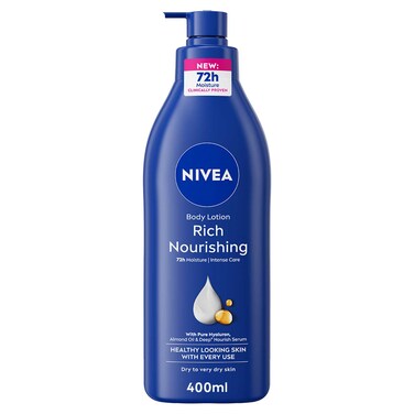 NIVEA Body Lotion, Dry to Very Dry Skin, Rich Nourishing, 400ml