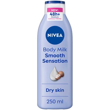 NIVEA Body Lotion for Dry Skin, Smooth Sensation, with Pure Hyaluron and Shea Butter, 48H Moisture Care, 250ml