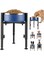 BIGTHREE Adjustable Elevated Dog Bowl Stand, Suitable for Medium &amp; Large Dogs, 4 Height Adjustments, Holder for Raised Elevated Dog Food Water Bowl Feeder, Large, Medium, and Small Dogs