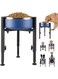 BIGTHREE Adjustable Elevated Dog Bowl Stand, Suitable for Medium &amp; Large Dogs, 4 Height Adjustments, Holder for Raised Elevated Dog Food Water Bowl Feeder, Large, Medium, and Small Dogs