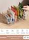 Seasoning Packet Organizer with 5 Removable Dividers, Drink Packet Organizer Condiment Storage Caddy for Kitchen Pantry Cabinet Countertop Holds Spice Hot Chocolate Sauce Organization