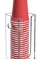 BOSSCASA Disposable Coffee Cup Dispenser with Handles - Clear Acrylic Organizer for Hot/Cold Drink Cups