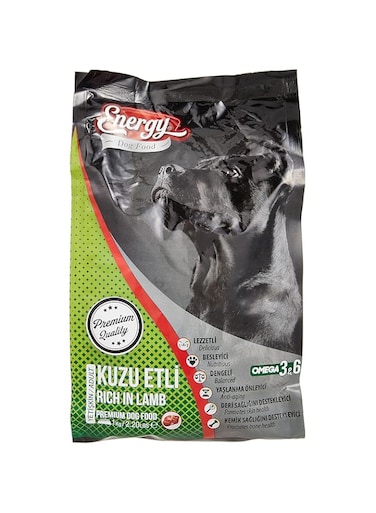 ENERGY DOG FOOD - Premium Dog Dry Food, Lamb Flavor, Balanced Nutrition, Energy and Taste - 1Kg