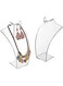 EBIFY Jewelry Mannequin Bust Transparent 2 PCS - Elegant Necklace &amp; Earring Holder - Decorative Display Stand for Jewelry Necklace Holder Stand for Retail Stores, Jewelry Display Organnizer