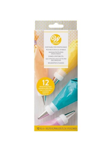 Wilton Disposable Piping Decorating Icing Bags, 40.6cm (16in), pack of 12