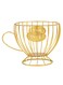 Coffee Pod Organizer Holder, Capsule Storage Basket, Espresso Cup Shape, Durable Iron Art for Kitchen Countertop Decor, Home Office, Gold, 20x15x14cm