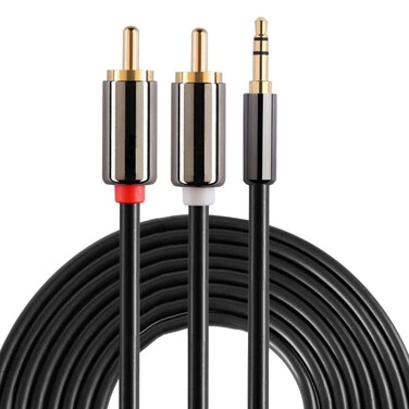 3m Gold Plated 3.5mm Jack to 2 x RCA Male Stereo Audio Cable