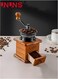 Manual Coffee Grinder,Vintage Style Wooden Grinder Roller Grain Mill With Drawer,Hand Crank Grinders 10X10X16CM