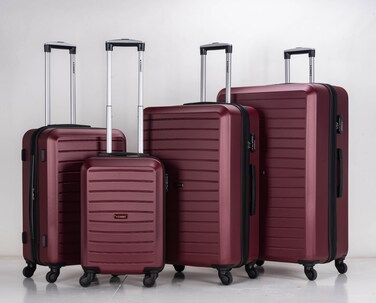 STARGOLD Luggage Set of 4, ABS Hard Shell Suitcase with Expandable Zipper, 360&deg; Spinner Wheels, Number Lock, Lightweight Trolley Travel Bag